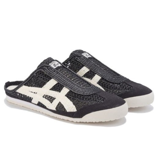 오니츠카타이거 멕시코 66 사봇 뮬 슬립온 남녀공용 블랙 크림 1183C123-001